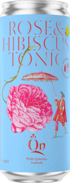 With Quinine Natural Rose hibiscus tonic 0,33л.*12шт. Роза Гибискус тоник Rose hibiscus tonic