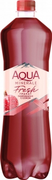 Aqua Minerale Fresh 1л.*12шт. Газ Гранат  Вода питьевая Аква Минерале Фрэш