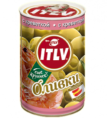 ITLV Оливки зеленые с креветками 314мл,жесть 1*12