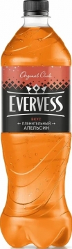 Эвервейс Апельсин 1л.*12шт. Evervess Напиток сильногазированный
