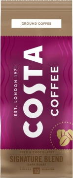 Costa Coffee Натуральный жареный молотый кофе Signature blend. Темная обжарка. 200гр./8шт.