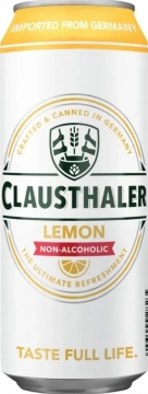 Clausthaler Lemon 0,5л.*24шт. Б/А Пиво пастеризованное светлое фильтрованное ж/б