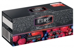 Чай черный «ETRE» с ароматом лесных ягод (25 пакетиков) 50гр./24шт.
