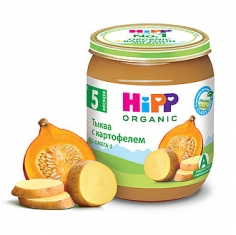 Hipp Пюре овощное Тыква с картофелем 125гр.с 5месяцев с/б 1/6 Хипп