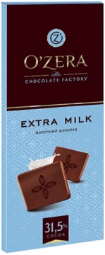 Ozera Extra milk шоколад молочный 90гр./18шт.