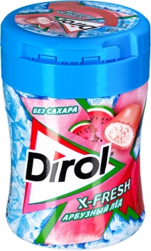 Dirol X-Fresh Арбузный лед жевательная резинка б/с сахара с арбузным вкусом 64гр./6шт. Дирол