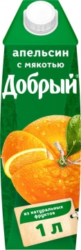 Добрый 1л. Апельсин (нектар)/12шт. Dobry