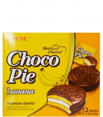 Пирожное Чокопай Банан (28*12) 336гр.*8шт. Choco Pie Lotte