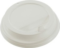 Крышка пластиковая белая D90мм (для стаканов 300, 400мл.) с клапаном/800шт.