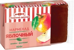Мармелад Озерский сувенир яблочный 100% натуральный 320гр./9шт.