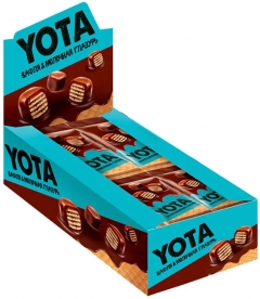 Вафля Yota в молочной шоколадной глазури 40гр./192шт.