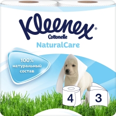 Kleenex туалетная бумага белая 3сл. 4 рул.1*10