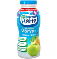 ФрутоНяня 0,2л. Йогурт питьевой, с яблоком и грушей 2,5%./12шт.