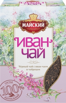 Чай Майский Иван-чай с черным чаем и чабрецом черн. аромат. лист 75 г