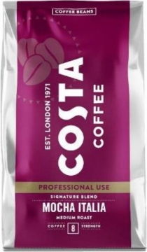 Costa Coffee Натуральный жареный кофе в зернах Signature Blend. SIGNATURE MEDIUM ROAST - PROFESSIONAL 1000 mocha italia для Кофемашин 1кг./10шт.
