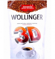 Воллинжер 3D кофе,растворимый сублимированный ,пак. 75г 1*20 Wollinger 3D