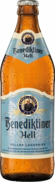 Пиво Benediktiner Hell светлое пастеризованное фильтрованное, Алк.5,0 %, 0,5 л. Бутылка