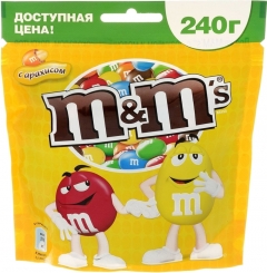 M&M`s конфеты Арахис 240 г./1шт.