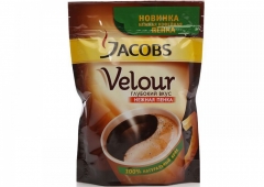 Кофе Якобс Велюр натуральный растворимый порошкообразный пакет 70г 1*12 Jacobs