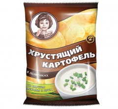 Чипсы «Хрустящий картофель» Сметана и лук 40гр./30шт.