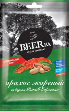 Арахис BEERka со вкусом вареных раков 90гр./60шт.