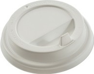Крышка пластиковая белая D80мм (для стаканов 250, 300мл. (Vend) с клапаном*1000шт.