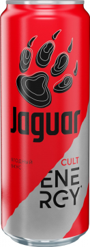 Ягуар 0,45л.*12шт. Культ Тонизирующий энергетик Энергетический напиток Jaguar