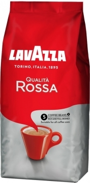 Кофе Лавацца Росса натур. зерно арабика 1кг. Lavazza Qualita Rossa