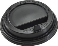 Крышка пластиковая черная D90мм (для стаканов 300, 400мл.) с клапаном*800шт.