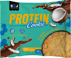 Печенье Protein Cookie с кокосом, покрытое шоколадом без добавления сахара 40г/10шт.