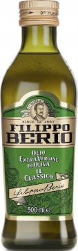 FILIPPO BERIO масло оливковое нерафинированное EXTRA VIRGIN ст.б 0,5л 1/6
