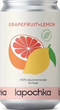 Lapochka красный грейпфрут/лимон 0,33л.*20шт. Лапочка Напиток