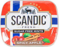 SCANDIC Конфеты без сахара 14г*18шт. Пряное яблоко Скандик