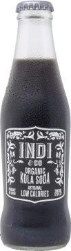 Indi Organic Black Cola Tonic 0,2л.*24шт. Тоник Кола Стекло  Тоник Инди Органический тоник