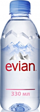 Evian 0,33л.*24шт. Эвиан Вода минеральная природная столовая