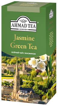 Чай Ahmad Tea Зеленый с жасмином пачка  25х2 гр. с ярл 1/12 Ахмад Ти