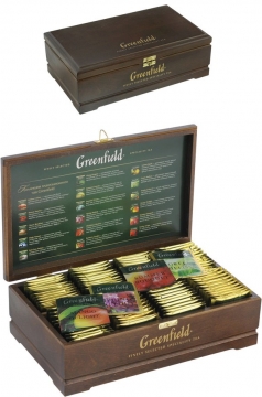 ГРИНФИЛД Подар.набор в дер.шкатулке 8 видов чай пак.177,6г. Greenfield