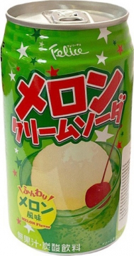 Напиток газированный со вкусом крем-дыни Tominaga 0,35л./24шт. Рамунэ