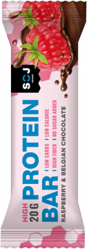 Протеиновый батончик PROTEIN BAR со вкусом малины в молочном шоколаде без добавления сахара 50г/20шт.