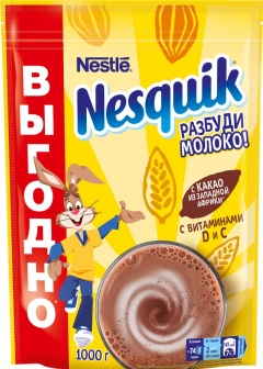 Nesquik Какао быстрорастворимый Плюс с вит. и минералами 1 кг Светофор Несквик