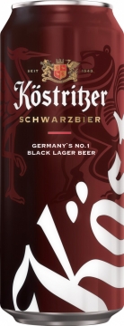 Пиво Köstritzer Schwarzbier пастеризованное тёмное фильтрованное, Алк.4,8 %, 0,5 л. Банка