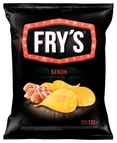 Чипсы из натурального картофеля FRYS со вкусом Бекон 70 г  /24шт.