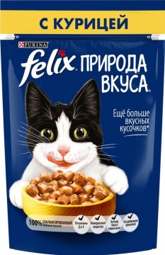 Felix Nature of Taste д/кошек кус. в желе курица 85гр./6шт. Феликс