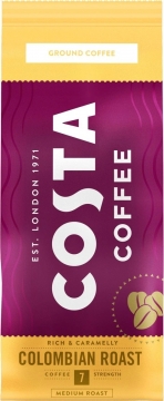 Costa Coffee Натуральный жареный молотый кофе Сolombian roast. Средняя обжарка. 200гр./8шт. Коста