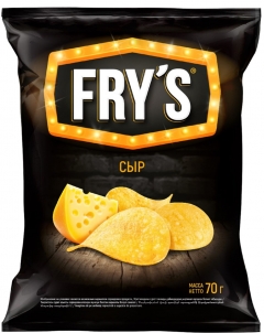 Чипсы из натурального картофеля FRYS со вкусом Сыр 70 г  /24шт.