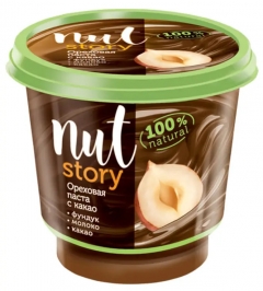Паста ореховая Nut Story c добавлением какао 350г/12шт.