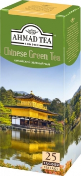 Чай Ahmad Tea зеленый Китайский пакетики с ярлыками 25*1,8г 1/12 Ахмад Ти