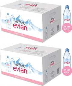 Evian 0,5л.*24шт. - 2 упаковки Эвиан