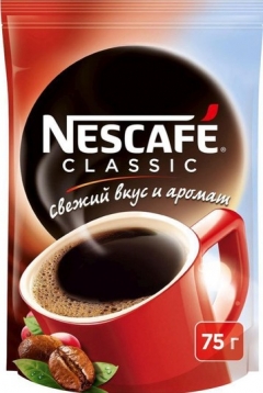 Кофе Nescafe Classic пакет 75гр. Нескафе Классик
